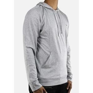 Lacoste Hooded Long Sleeve T-Shirt XXL Gray Croc Logo Cotton Jersey Pullover